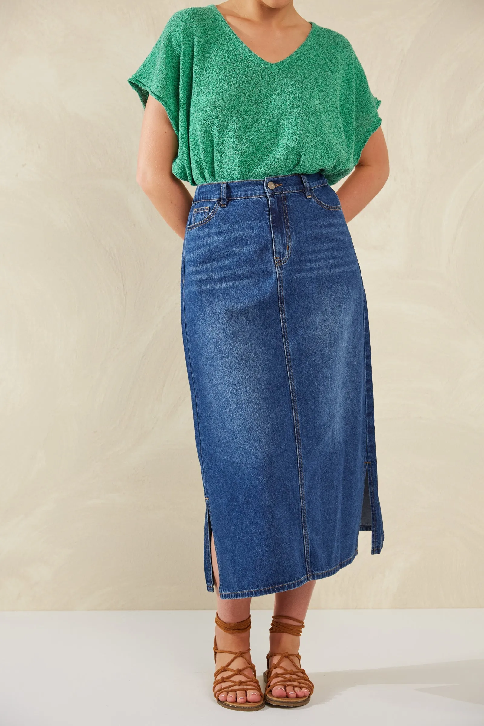 Dalton Denim Skirt - Indigo