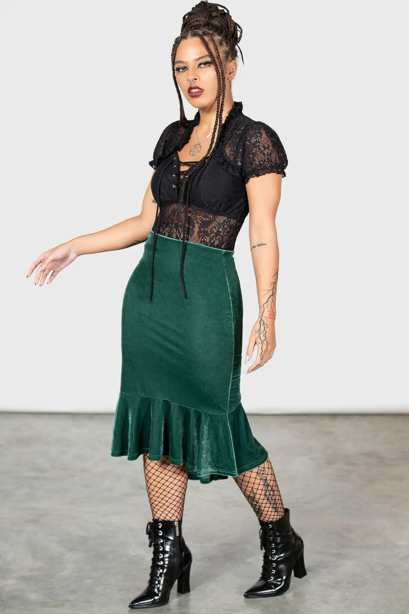 Drusilla Midi Skirt [GREEN]