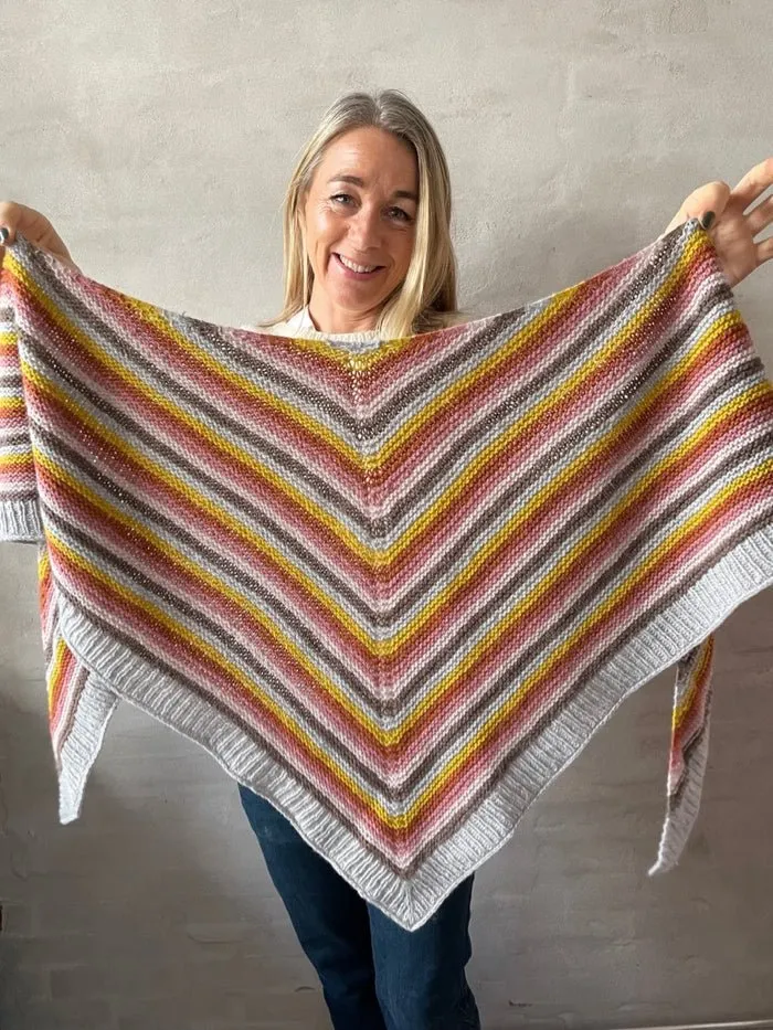 Easy Peasy striped shawl by Önling, knitting pattern