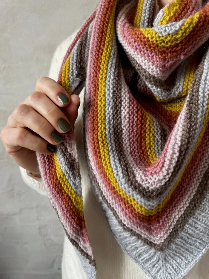 Easy Peasy striped shawl by Önling, knitting pattern