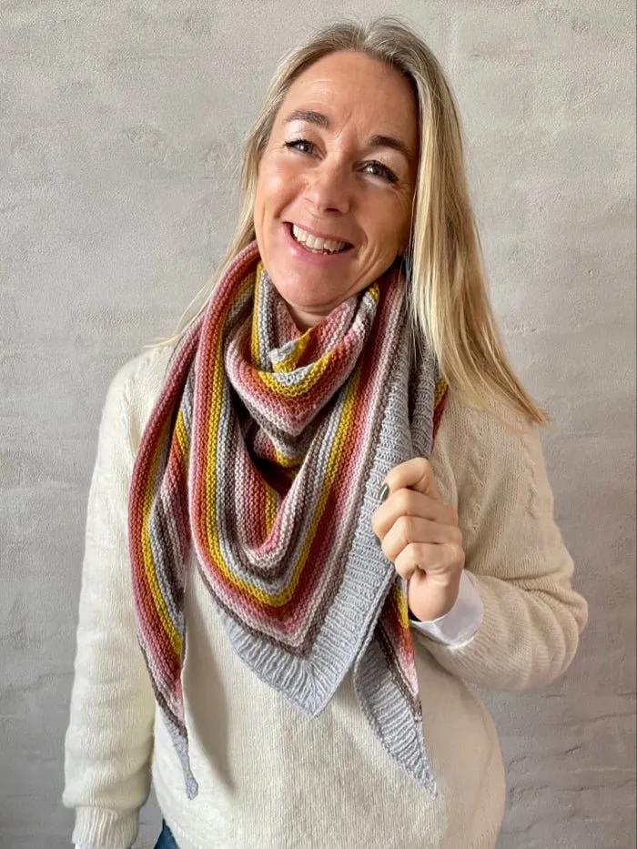 Easy Peasy striped shawl by Önling, knitting pattern