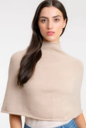 Ekotree Cashmere Half Poncho Beige