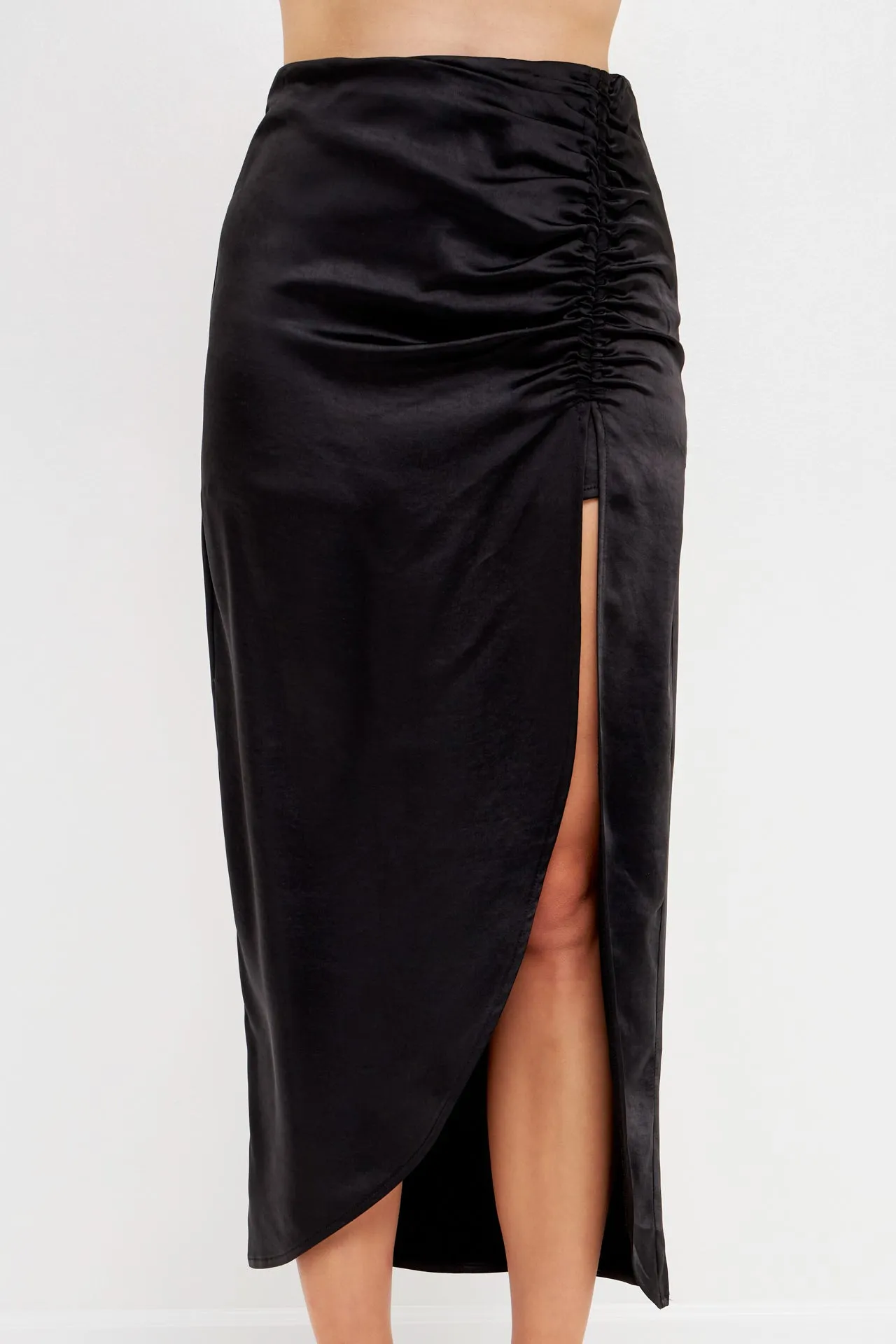 Endless Rose - Front Slit Midi Skirt - Final Sale