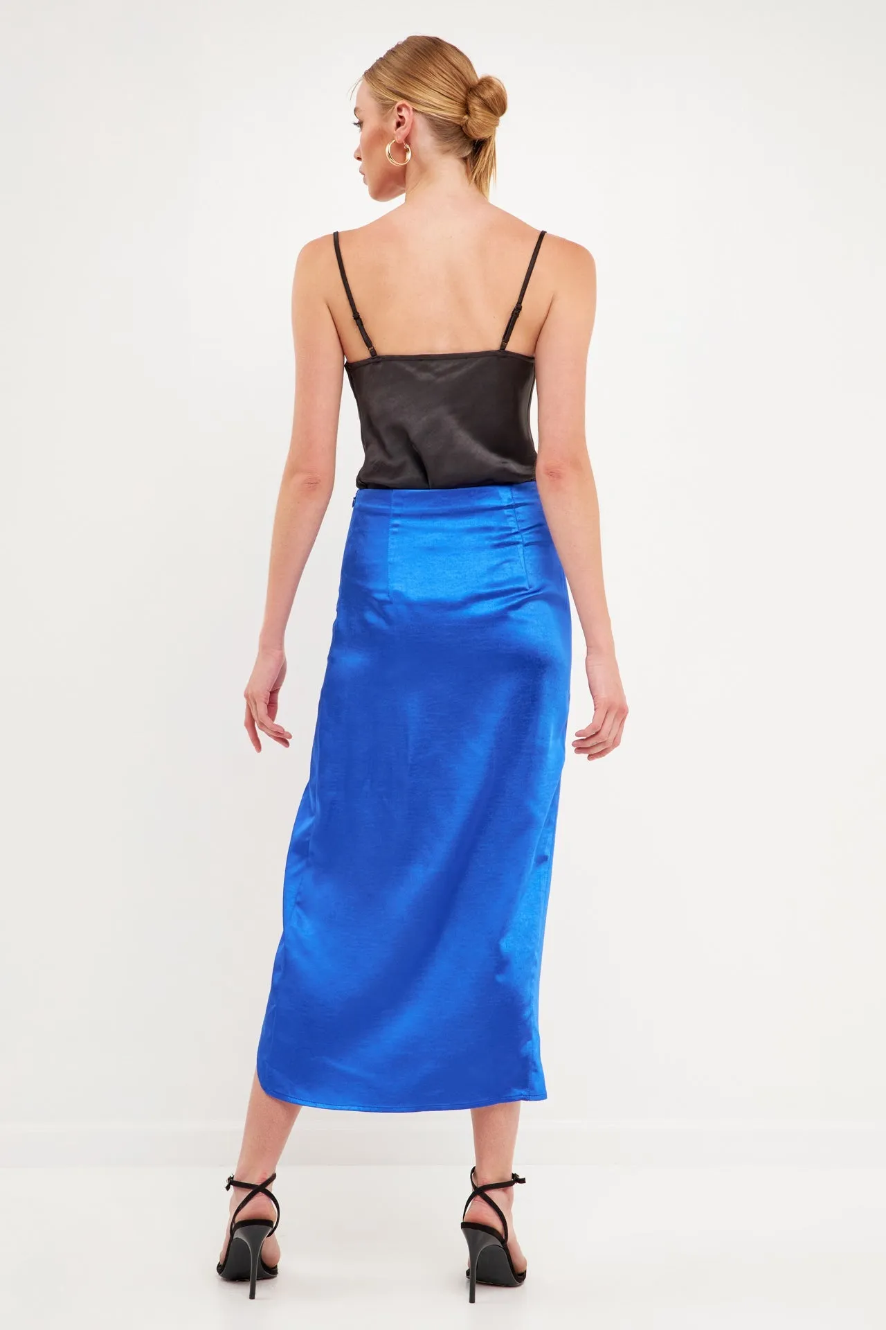 Endless Rose - Front Slit Midi Skirt - Final Sale