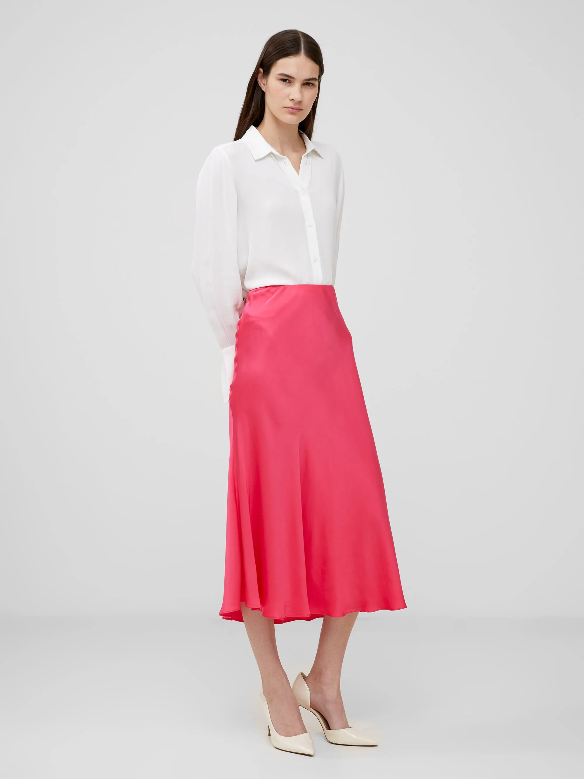 Ennis Eco Satin Midaxi Slip Skirt