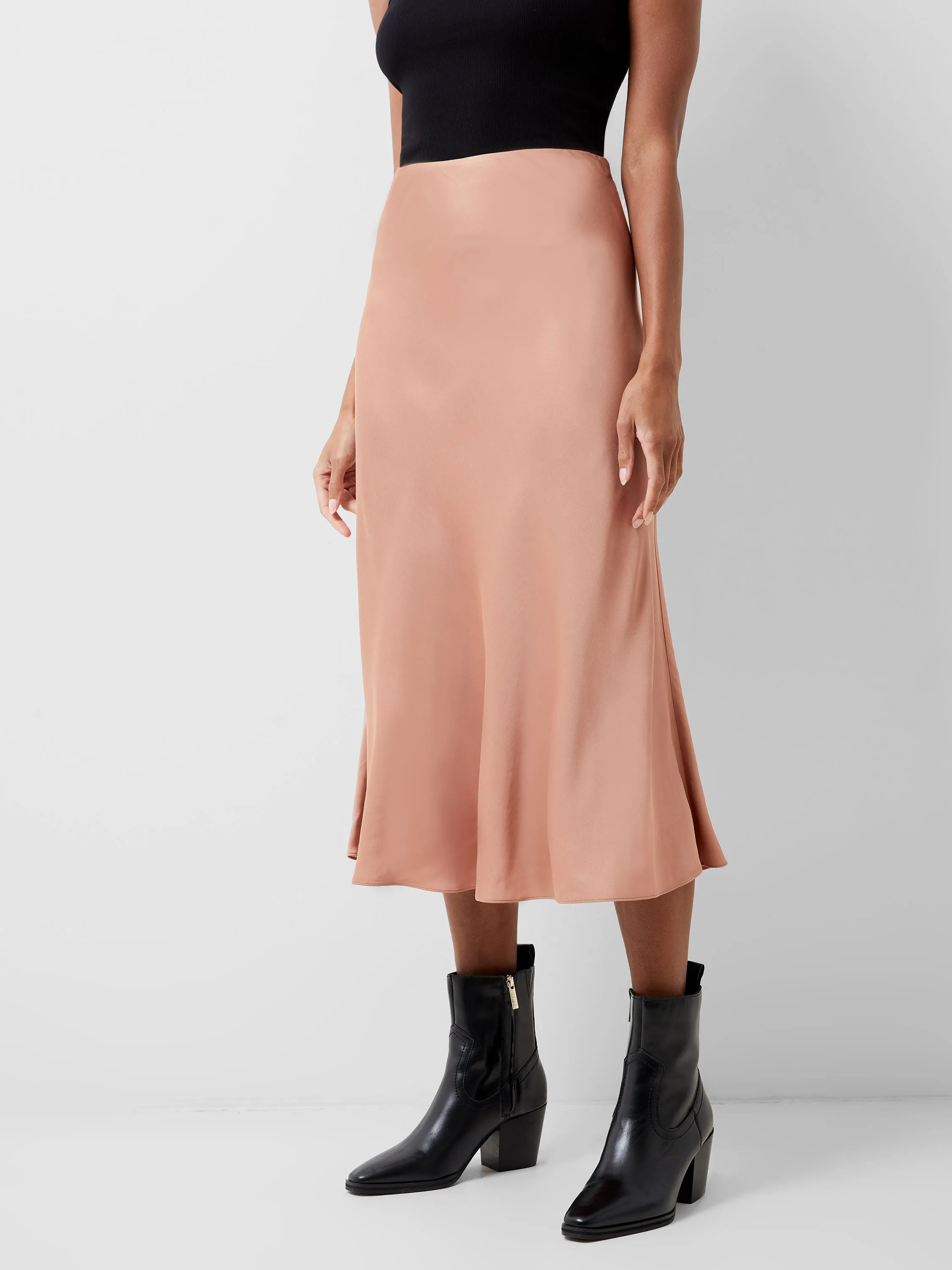 Ennis Eco Satin Midaxi Slip Skirt