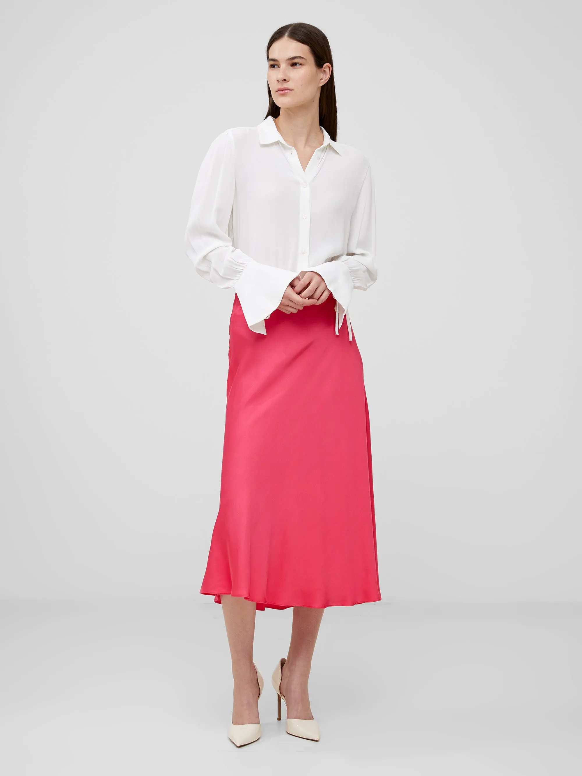 Ennis Eco Satin Midaxi Slip Skirt