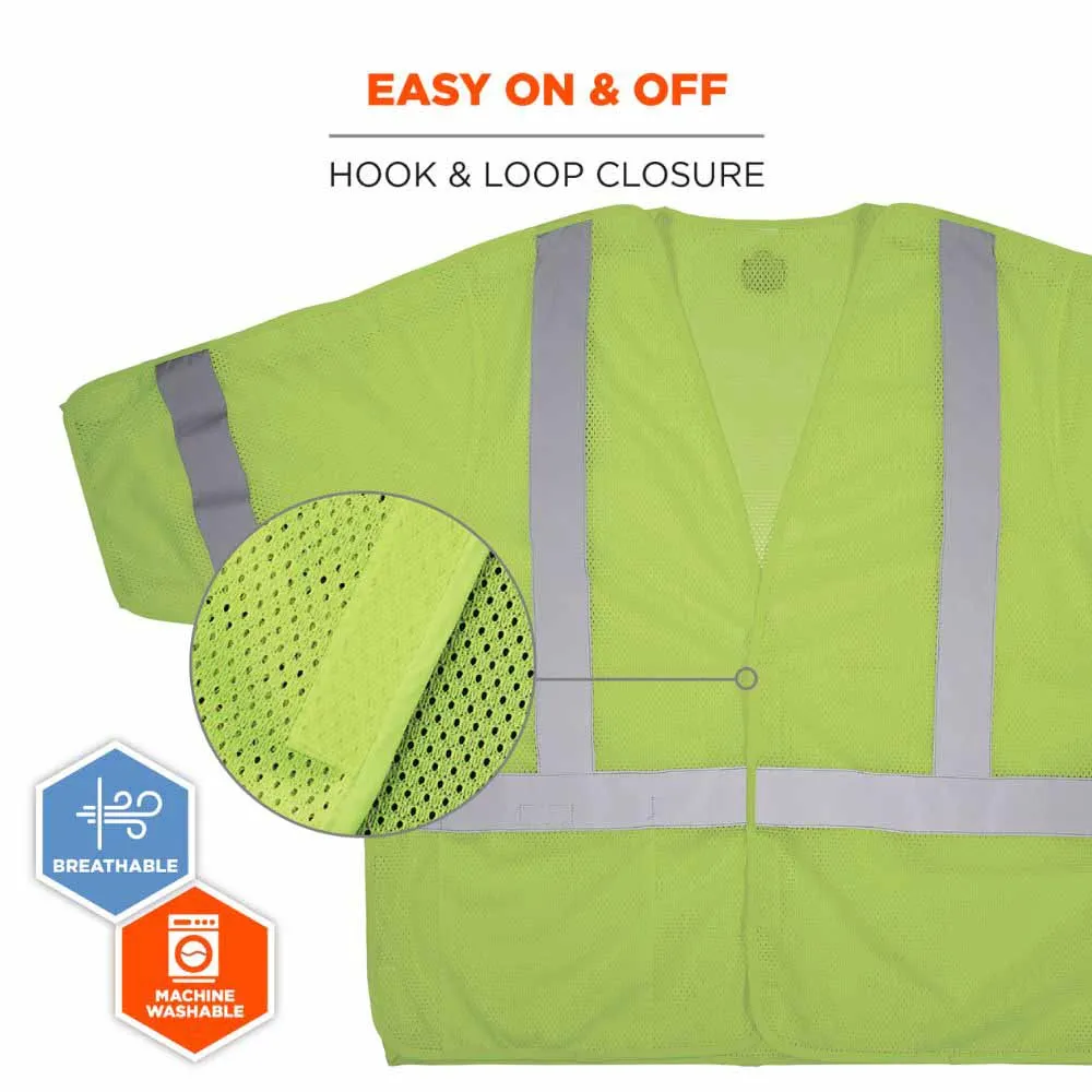 Ergodyne 23057 8315BA 2XL/3XL Lime Hi Vis Breakaway Safety Vest HL