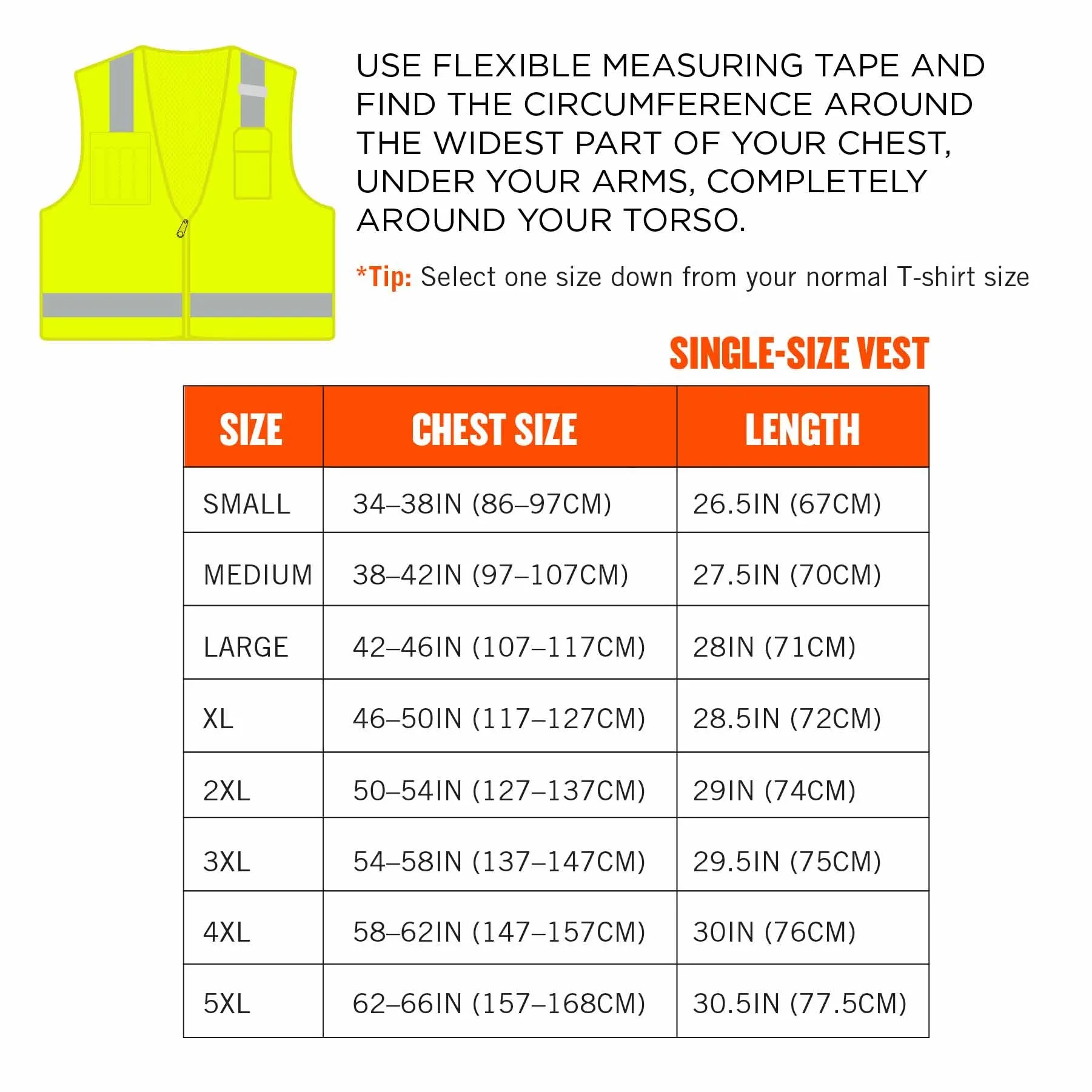 Ergodyne 24504 8249Z-S L Lime Class 2 Economy Surveyors Vest - Single Size