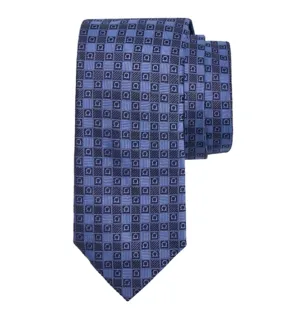 Gancini Jacquard Tie Blue Marine