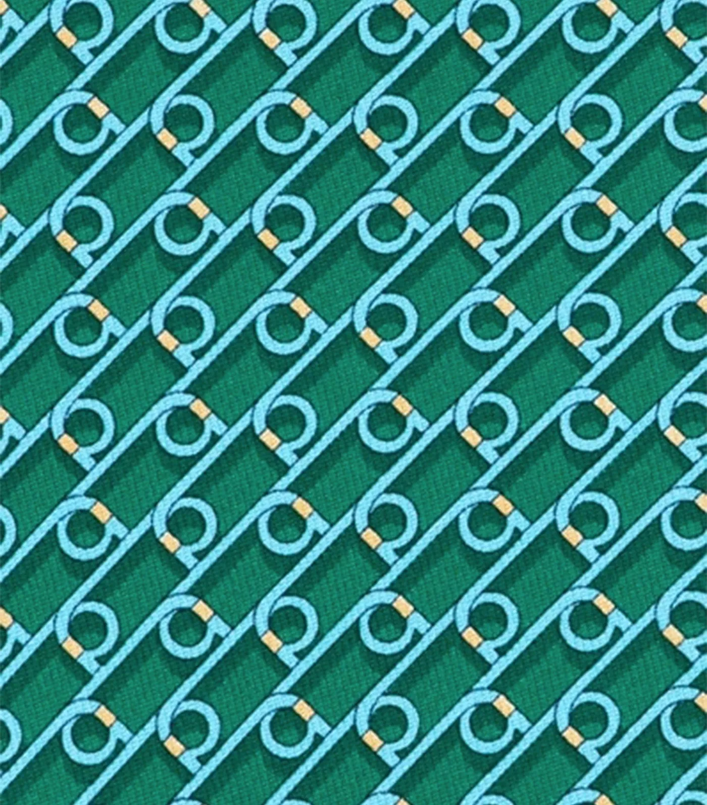 Gancini Print Tie Green