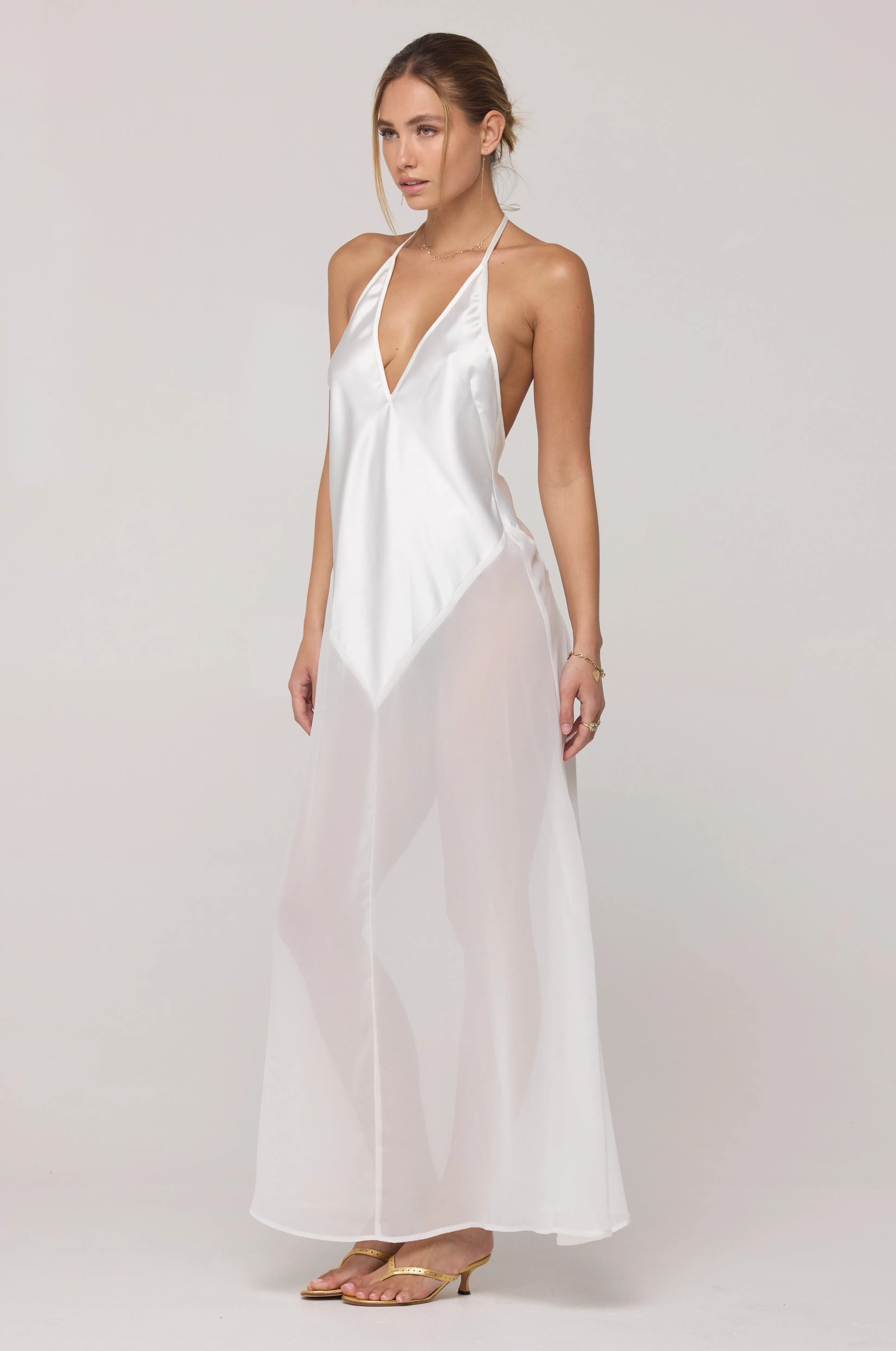 Goddess Maxi Dress in White