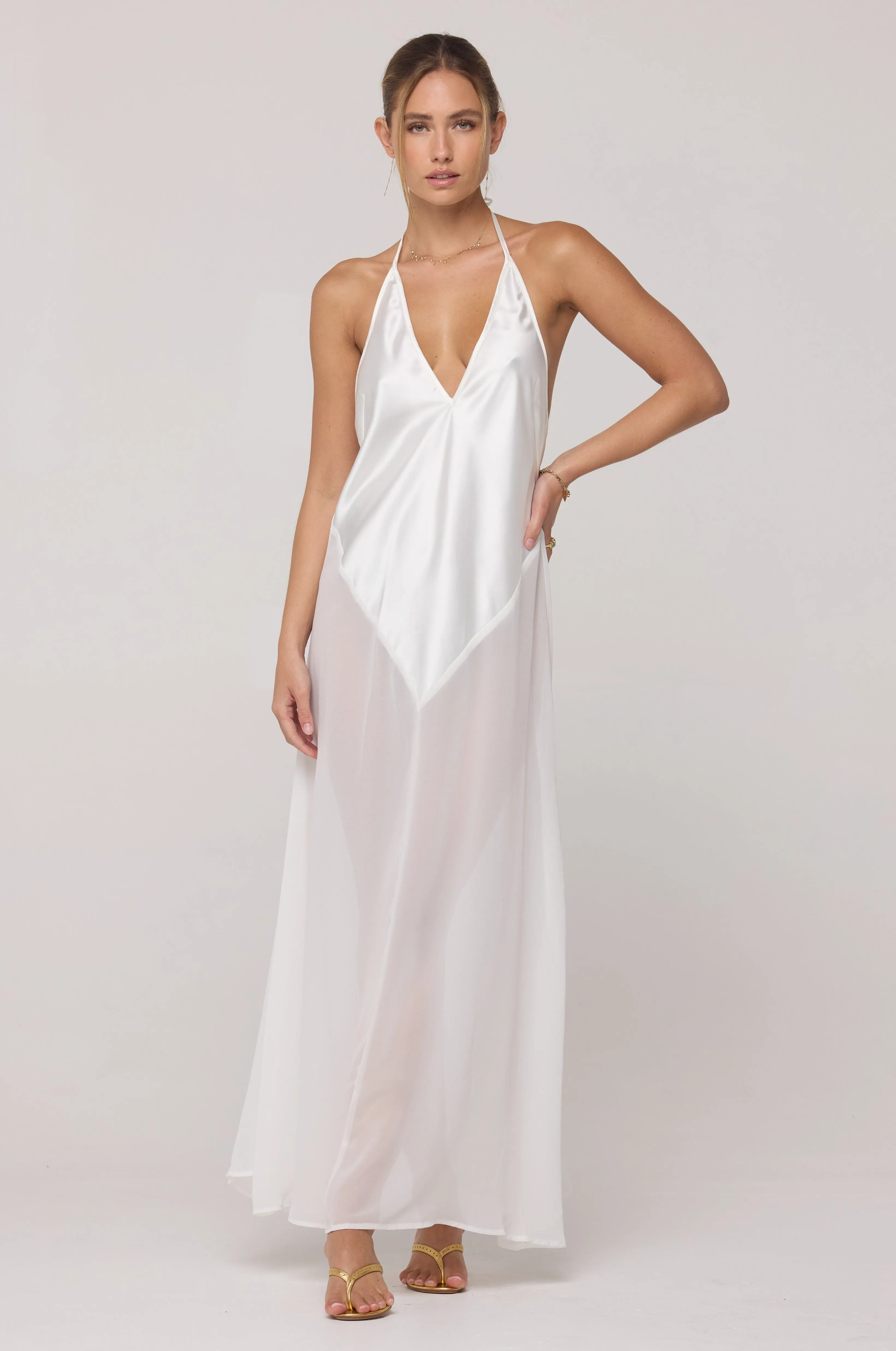 Goddess Maxi Dress in White