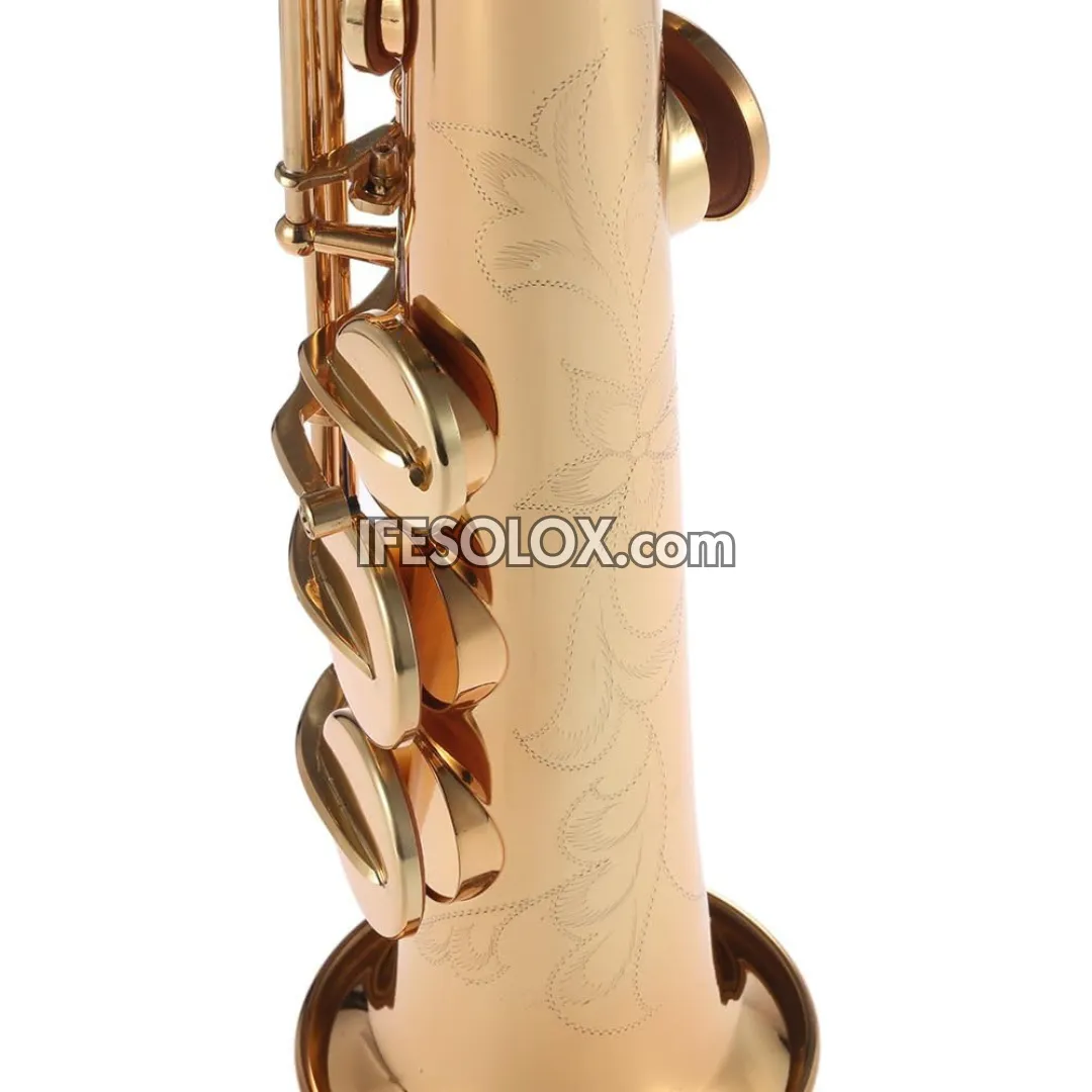 Golden Soprano Saxophone for Beginners, Professionals and Concerts - Brand New