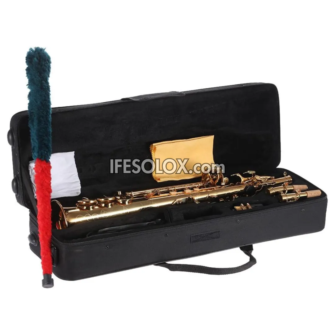 Golden Soprano Saxophone for Beginners, Professionals and Concerts - Brand New