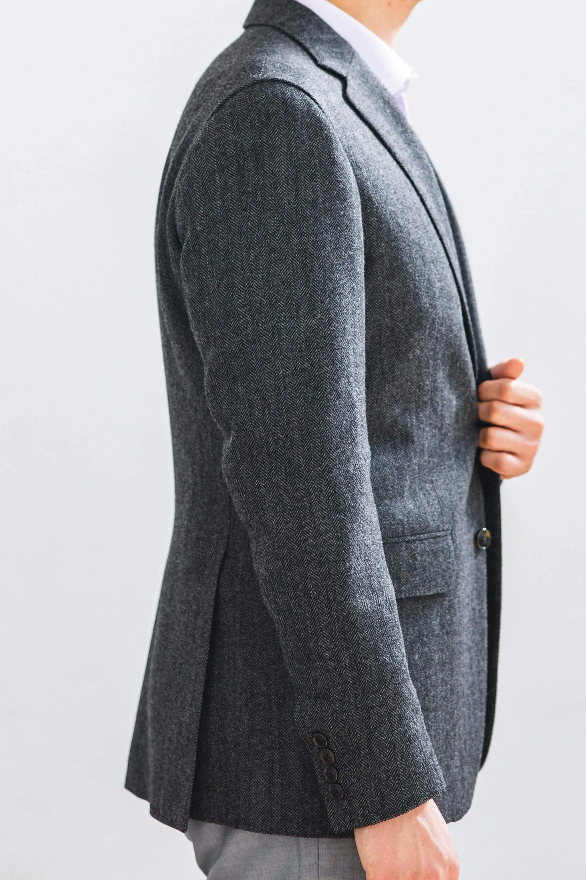 Grey Herringbone Sport Coat