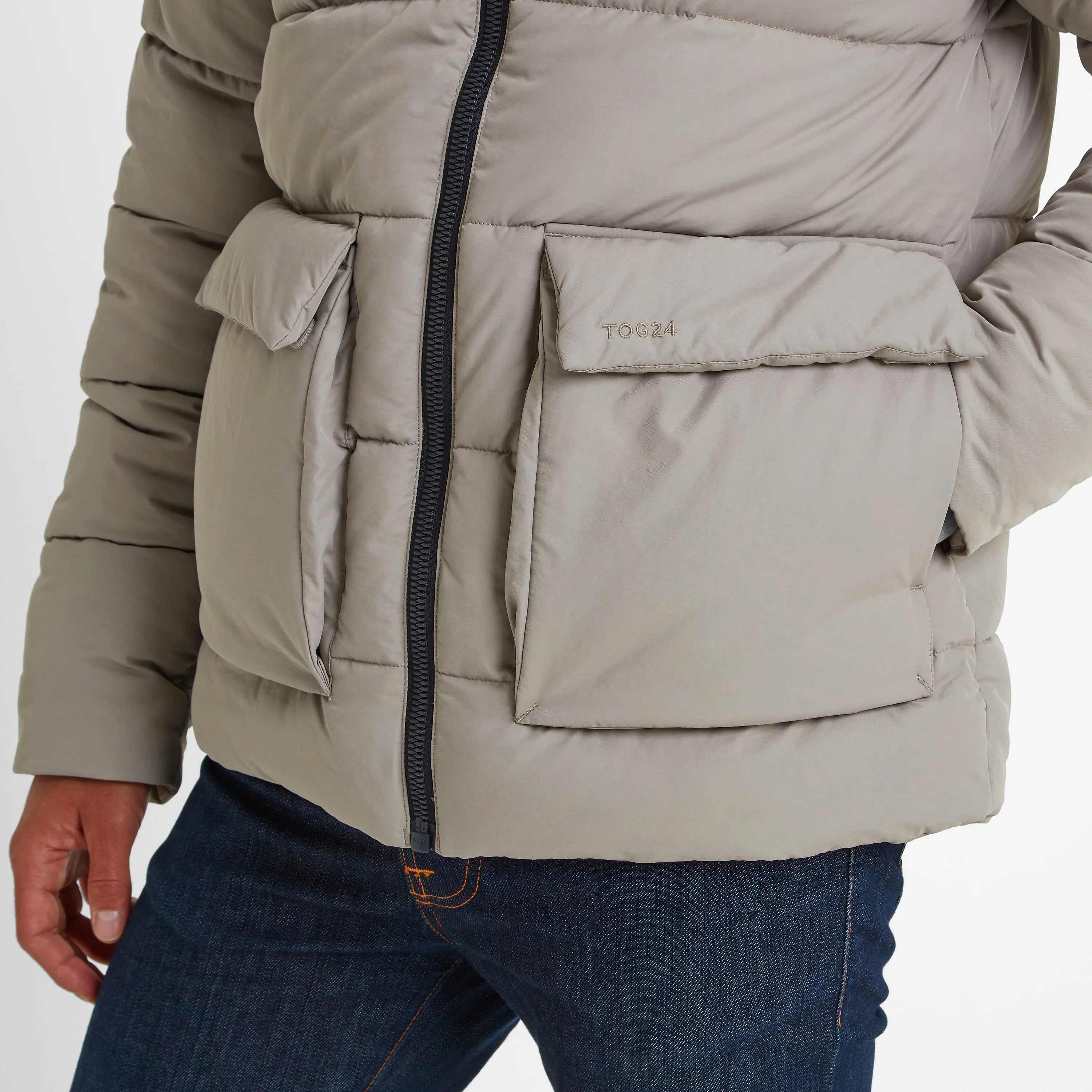 Hamilton Mens Padded Parka - Dark Taupe