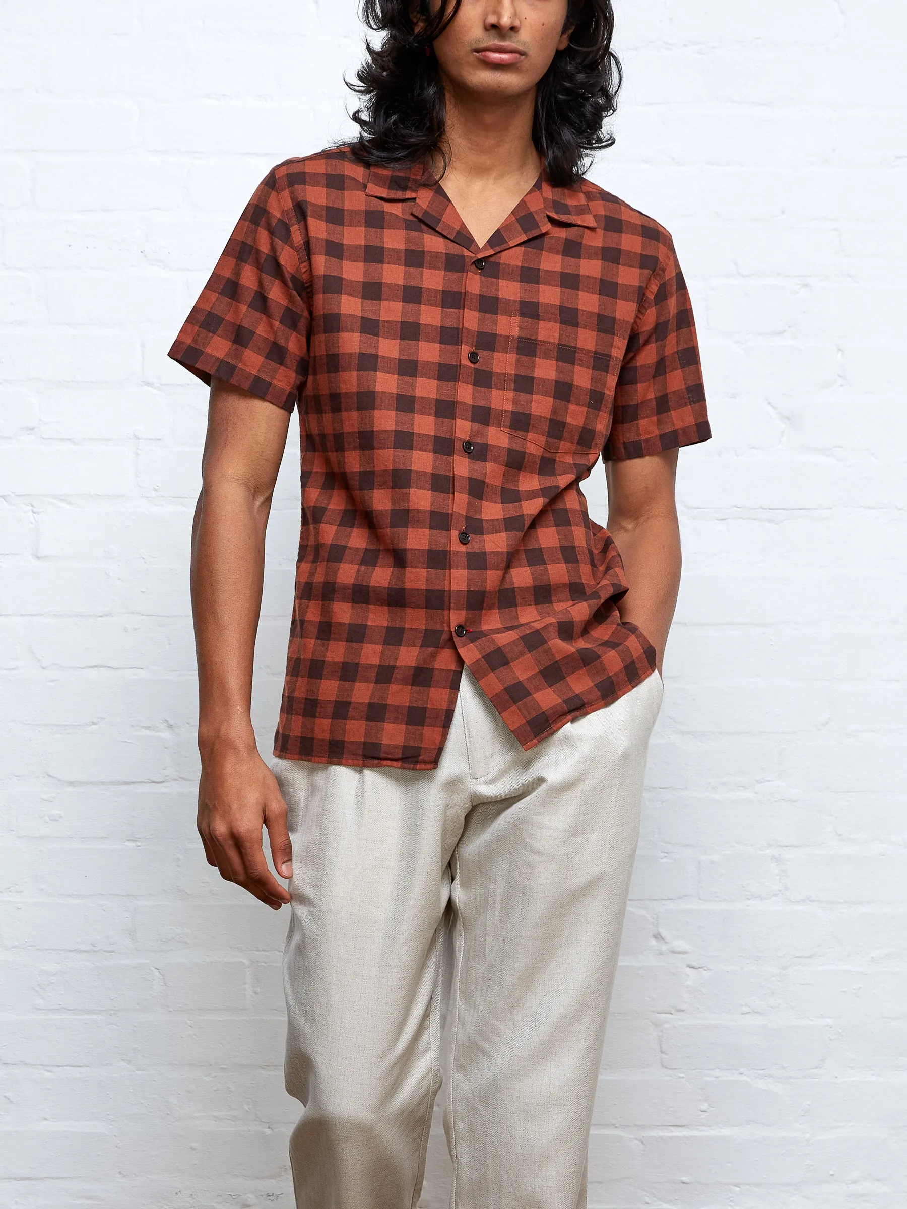 Havana Short Sleeve Shirt Marler Orange