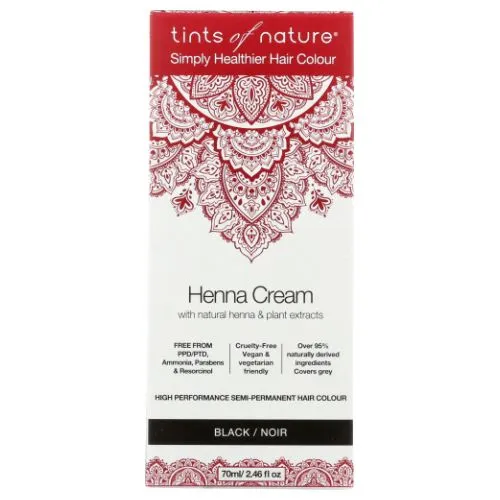 Henna Cream Black 2.46 Oz By Tints of Nature