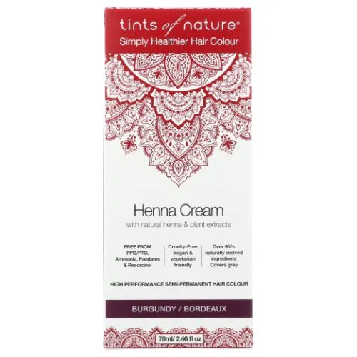 Henna Cream Burgundy 2.46 Oz By Tints of Nature