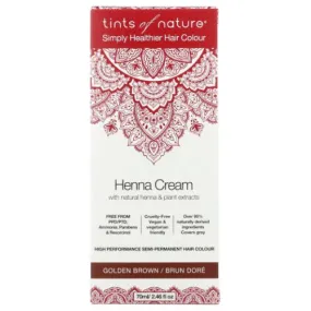 Henna Cream Dark Brown 2.46 Oz By Tints of Nature