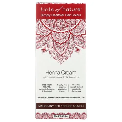 Henna Cream Mahogany Red 2.46 Oz By Tints of Nature