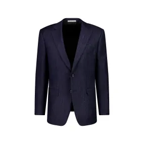 HENRY SARTORIAL DORMEUIL Wool/Silk/Linen Jacket NAVY REG