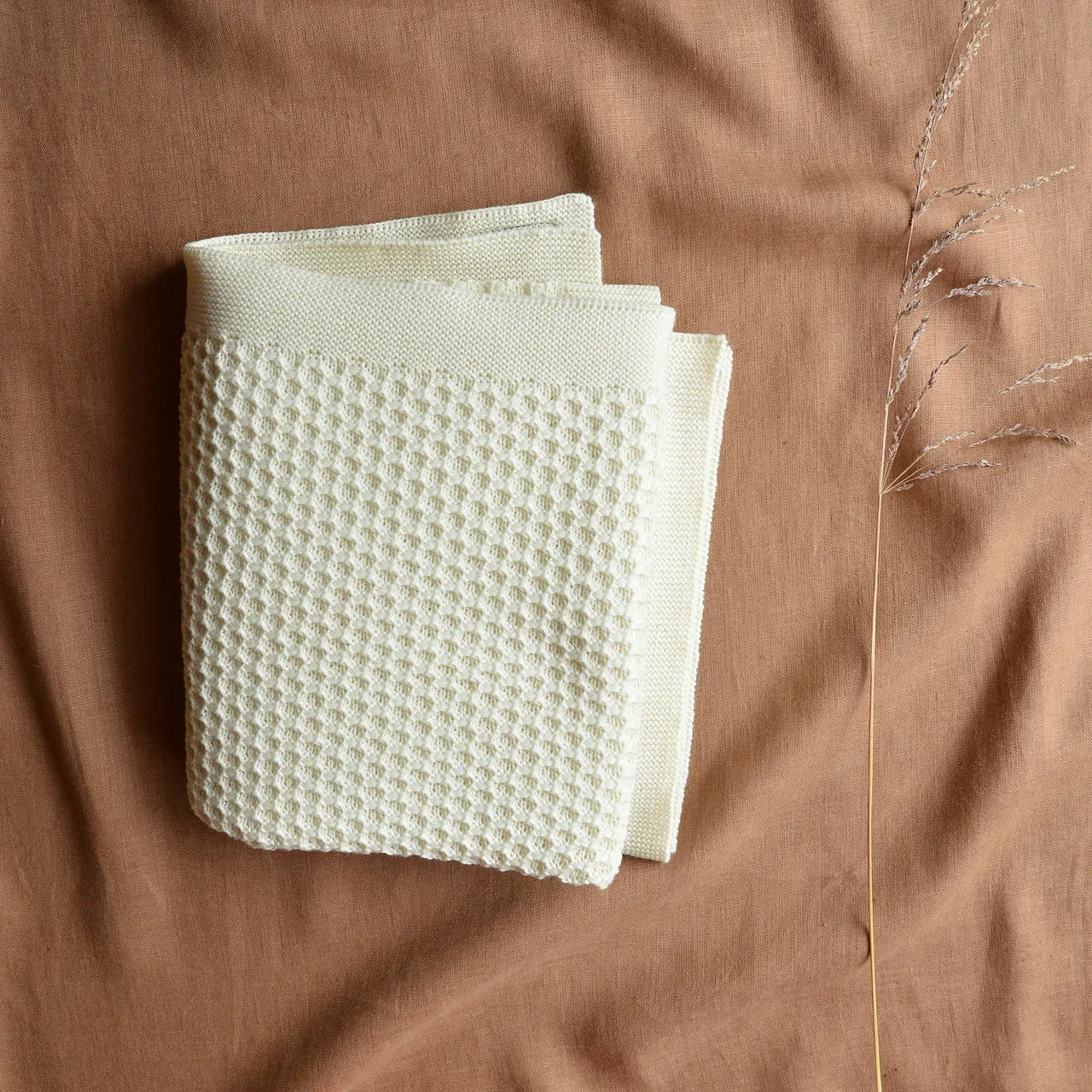 Honeycomb Baby Blanket in Organic Merino Wool (100x80cm)