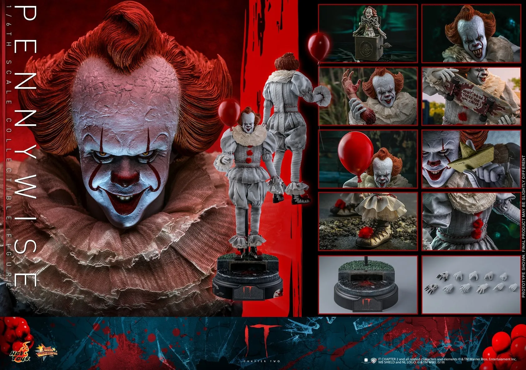 Hot Toys - MMS555 - IT Chapter Two - 1/6th scale Pennywise Collectible Figure