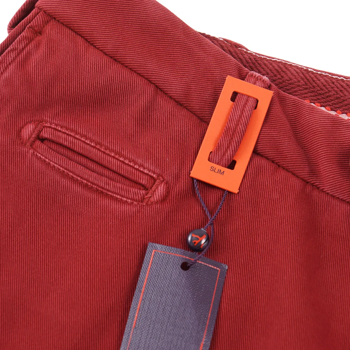 Isaia Slim-Fit Twill Cotton Chinos