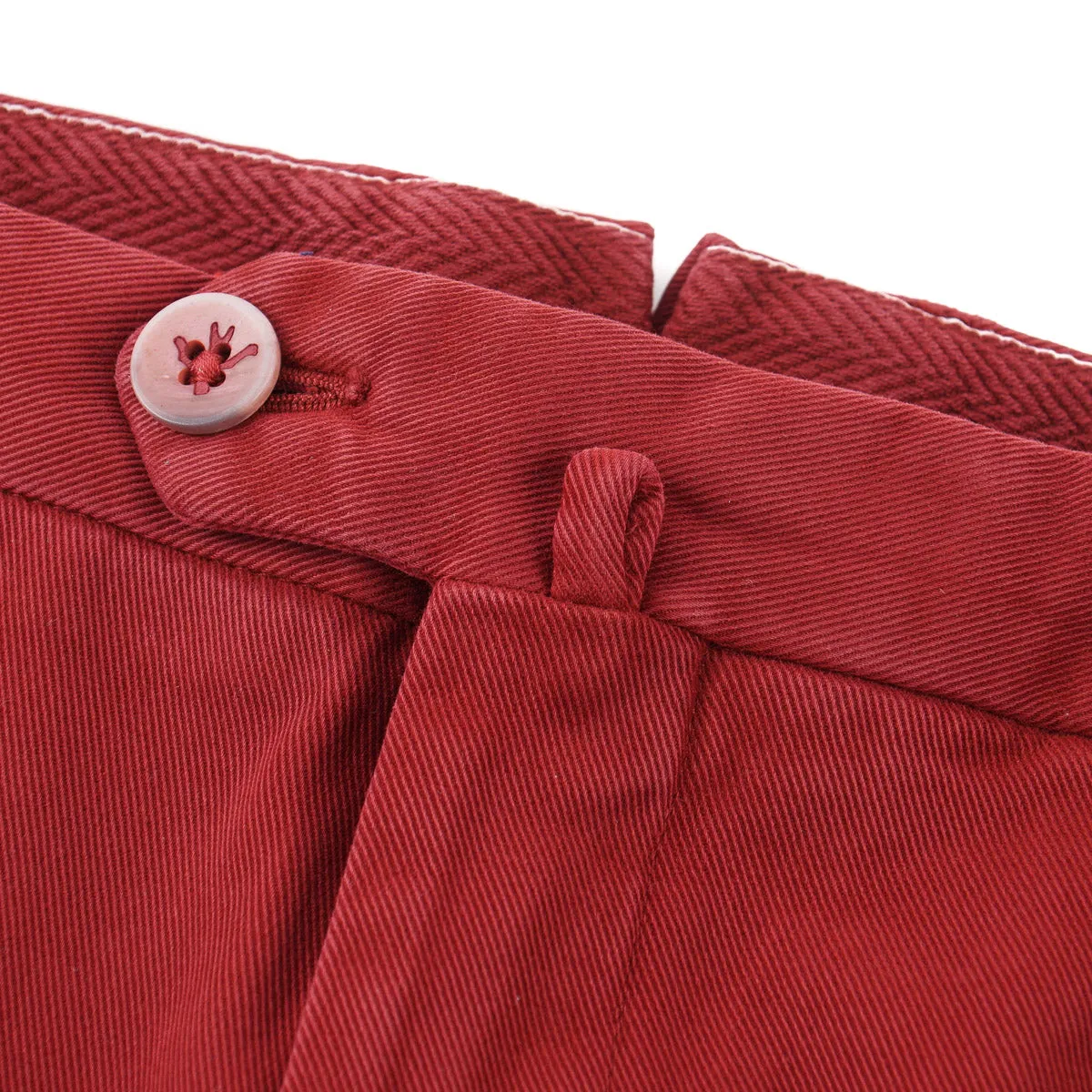 Isaia Slim-Fit Twill Cotton Chinos