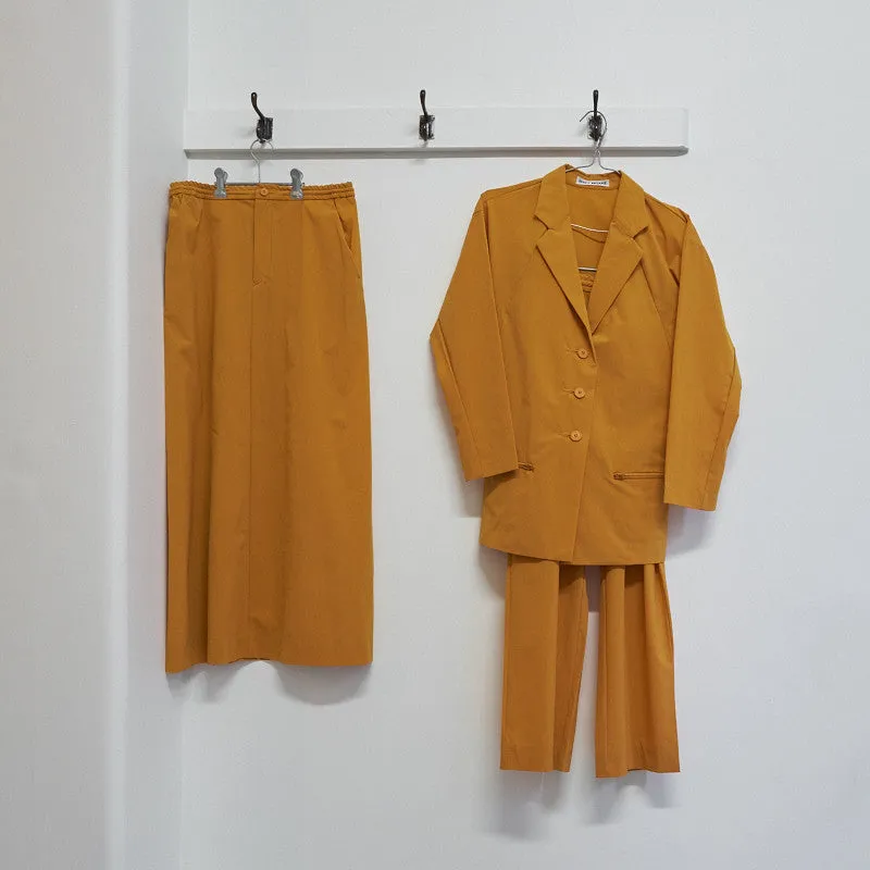 issey miyake three piece jacket / trouser / skirt set