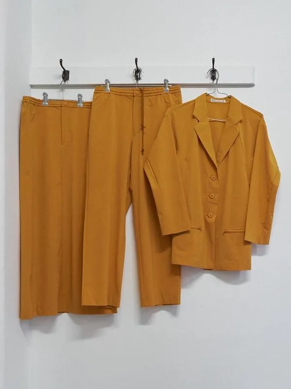 issey miyake three piece jacket / trouser / skirt set