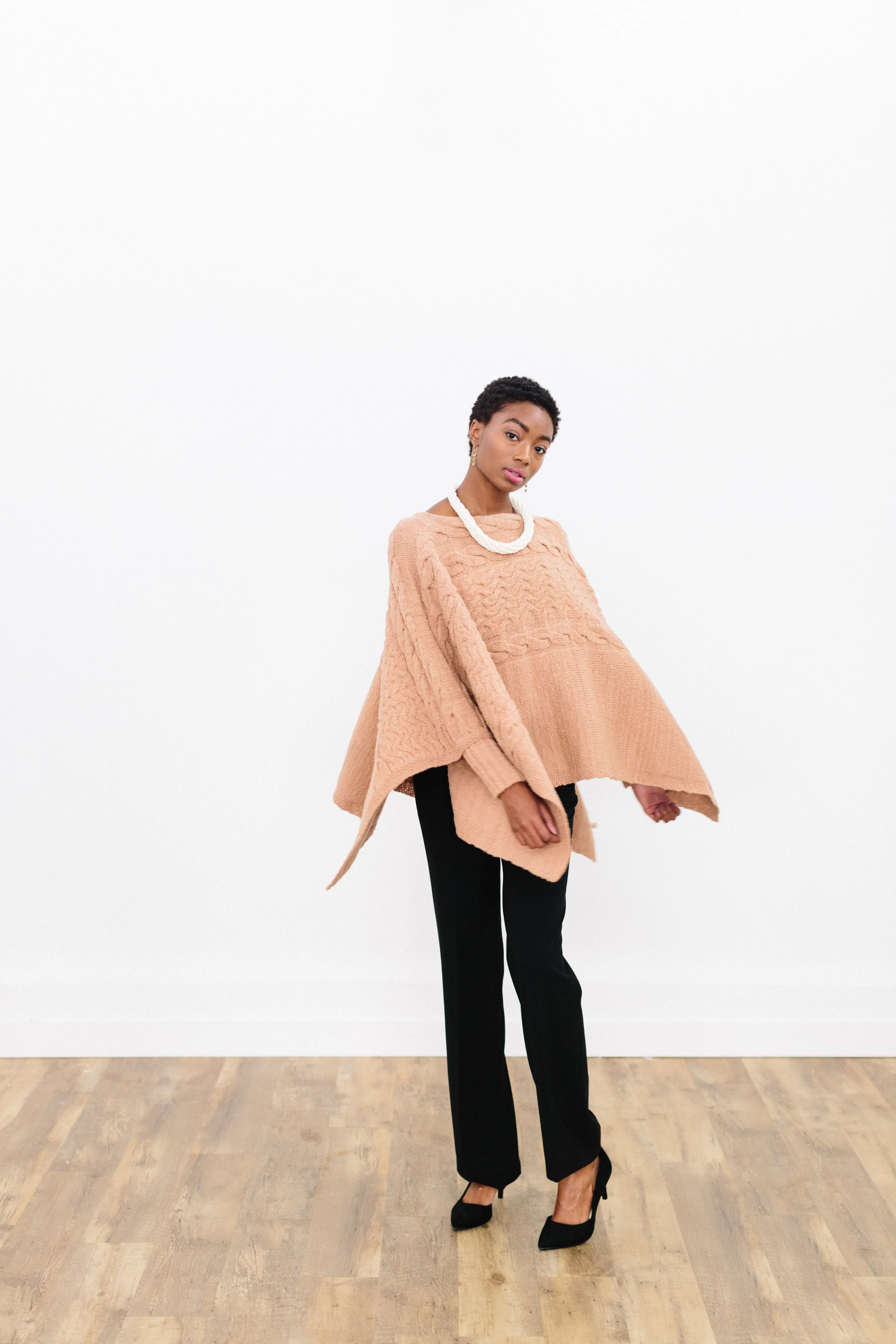 Jacqueline Poncho in Organic Merino