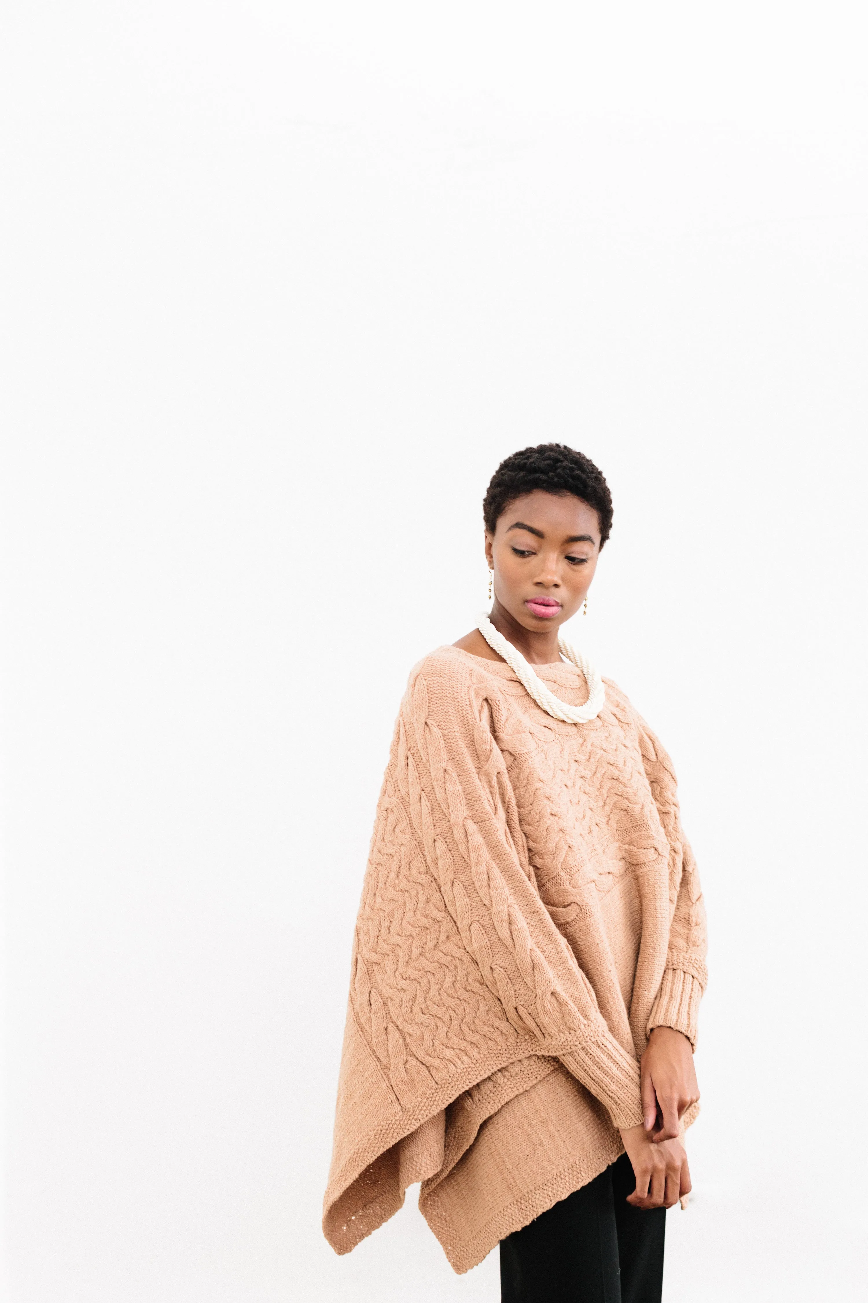 Jacqueline Poncho in Organic Merino