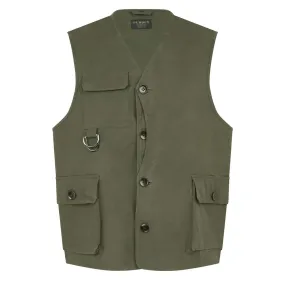 James Purdey Utility Pocketed Vest Green