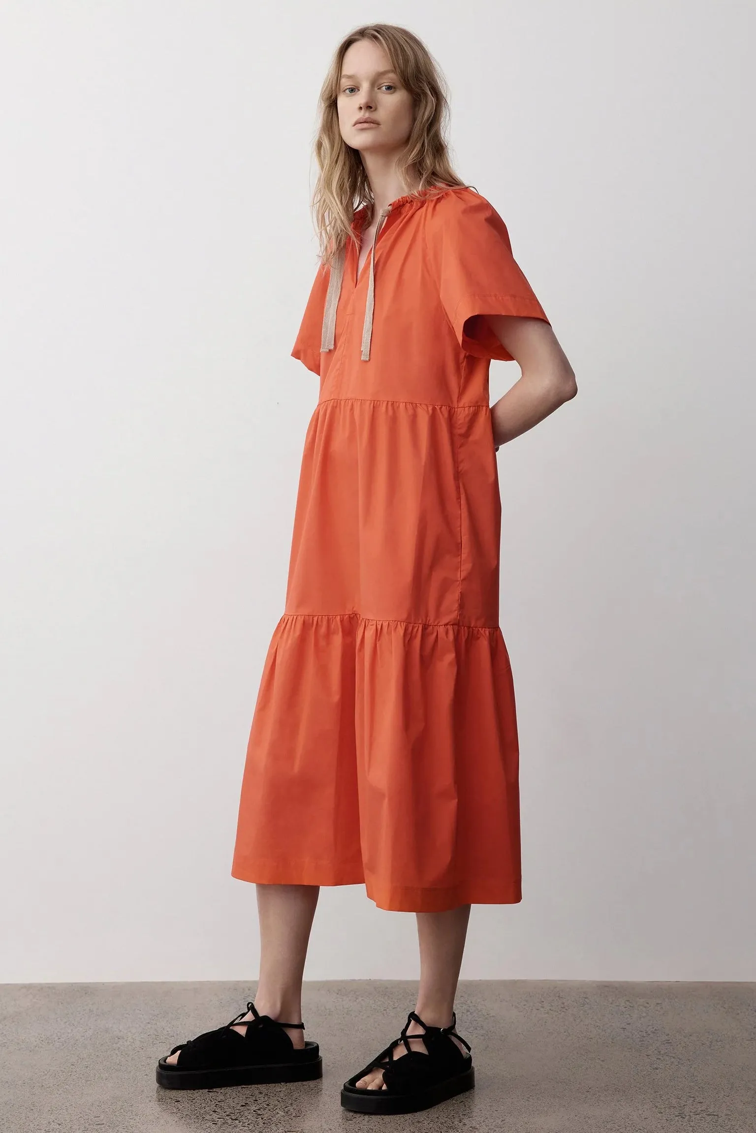 Josephine Dress in Blood Orange