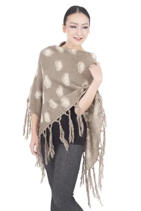 Knitted V-Neck Poncho