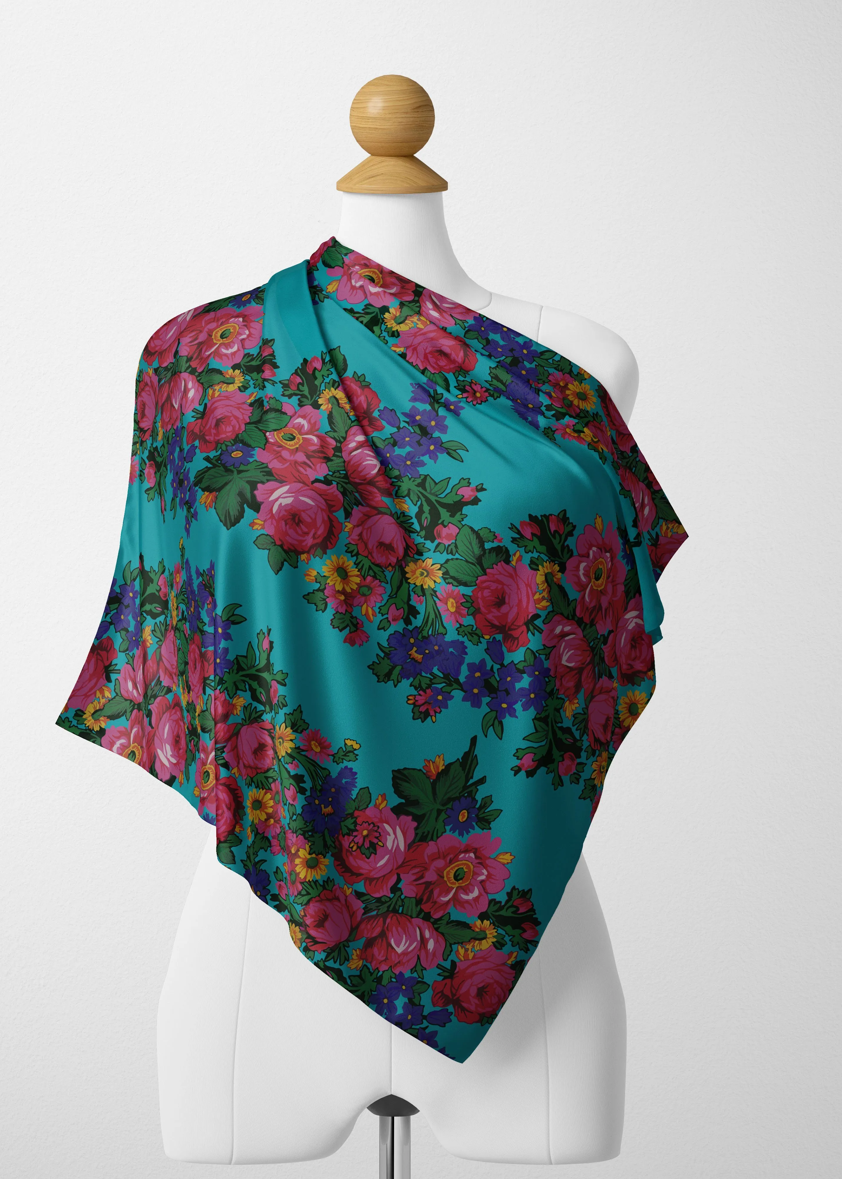 Kokum's Revenge Sky Satin Shawl