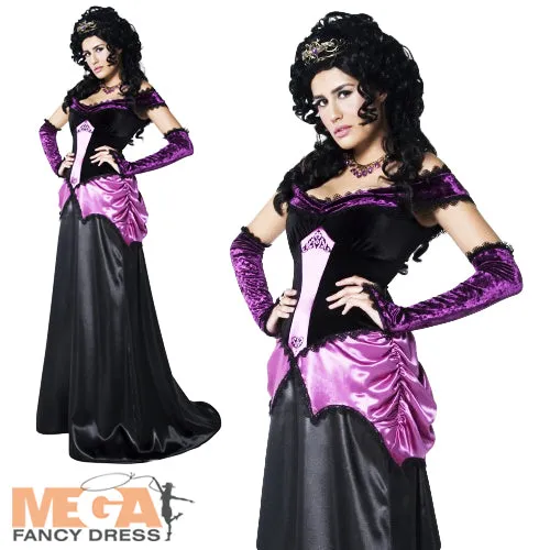 Ladies Halloween Deluxe Countess Vampire Vampiress Fancy Dress Costume