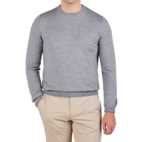 Light Grey Extra Fine Merino Crew Neck