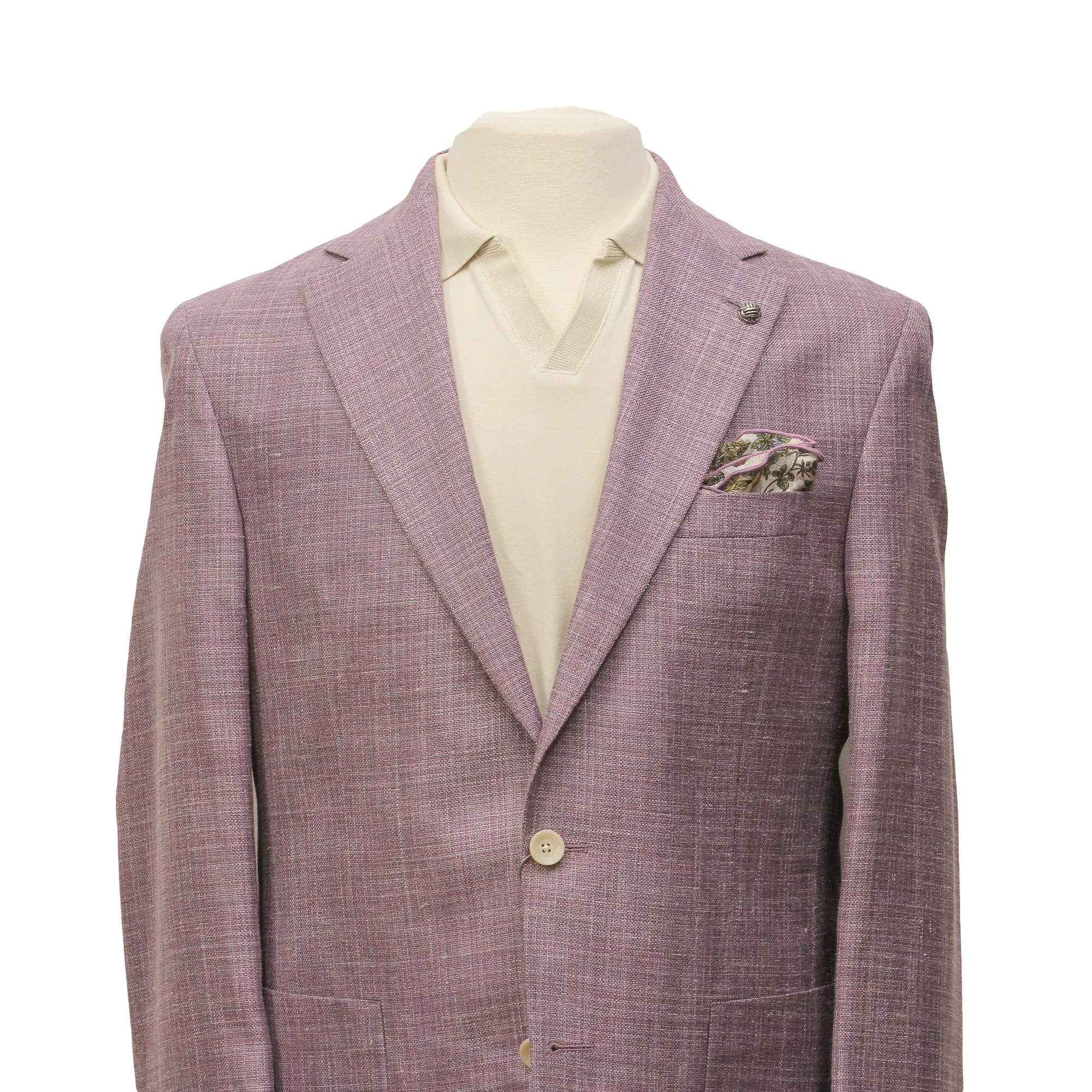 Lilac Loro Piana Wool/Silk/Linen Morton Contemporary Fit Sport Jacket - Jack Victor