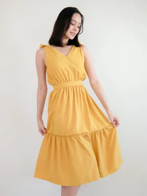 Locca midi dress - mustard