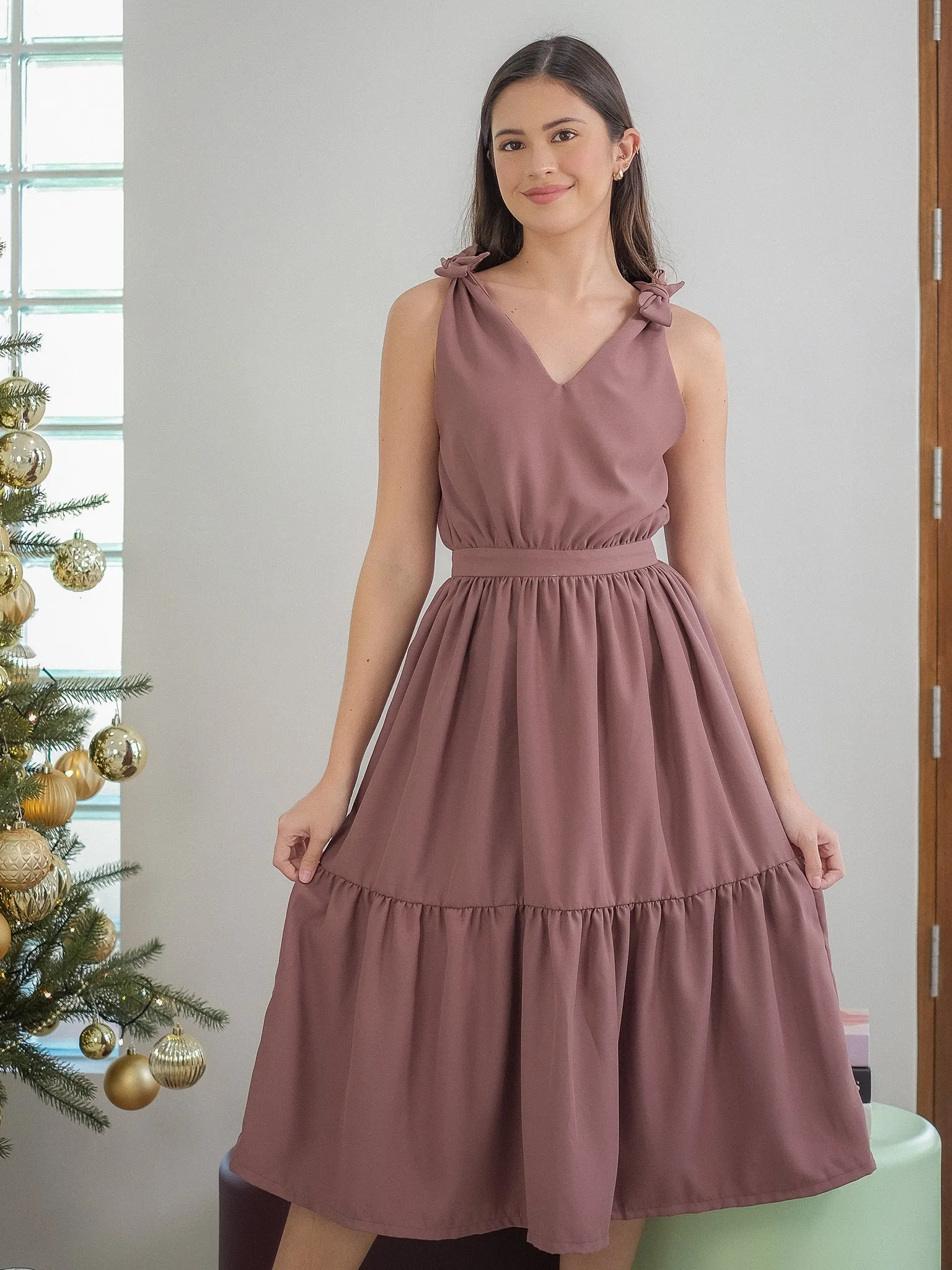 Locca midi dress - rose taupe