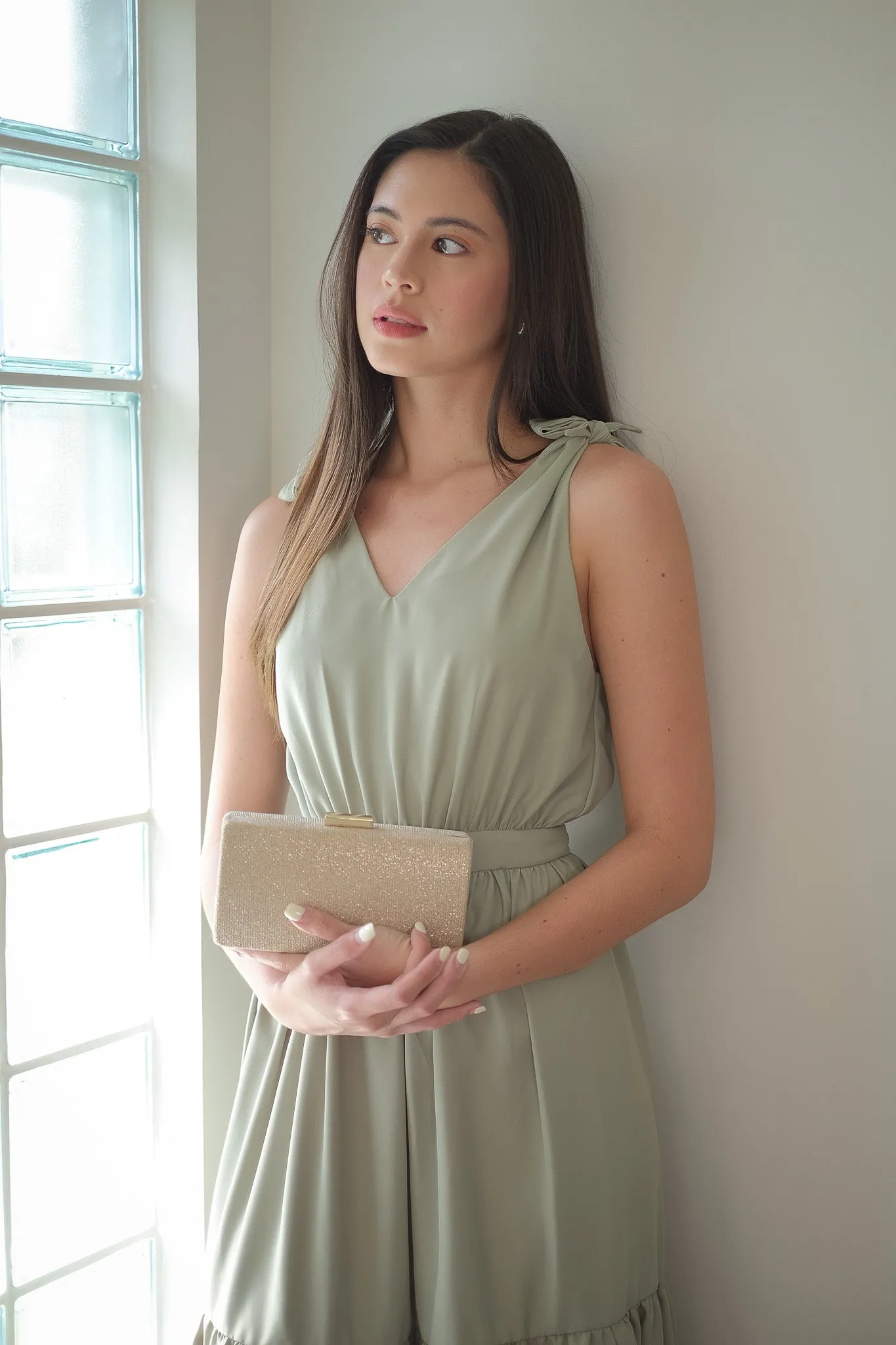 Locca midi dress - sage green