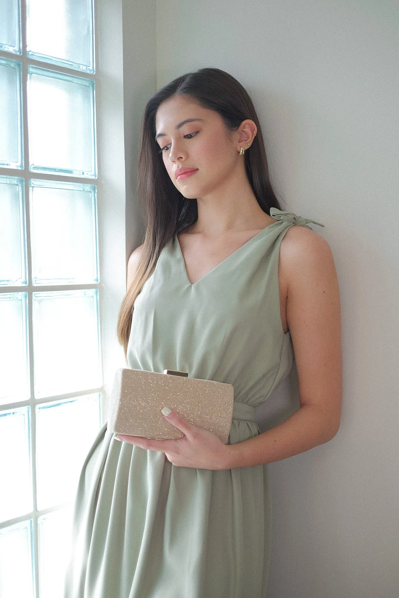 Locca midi dress - sage green