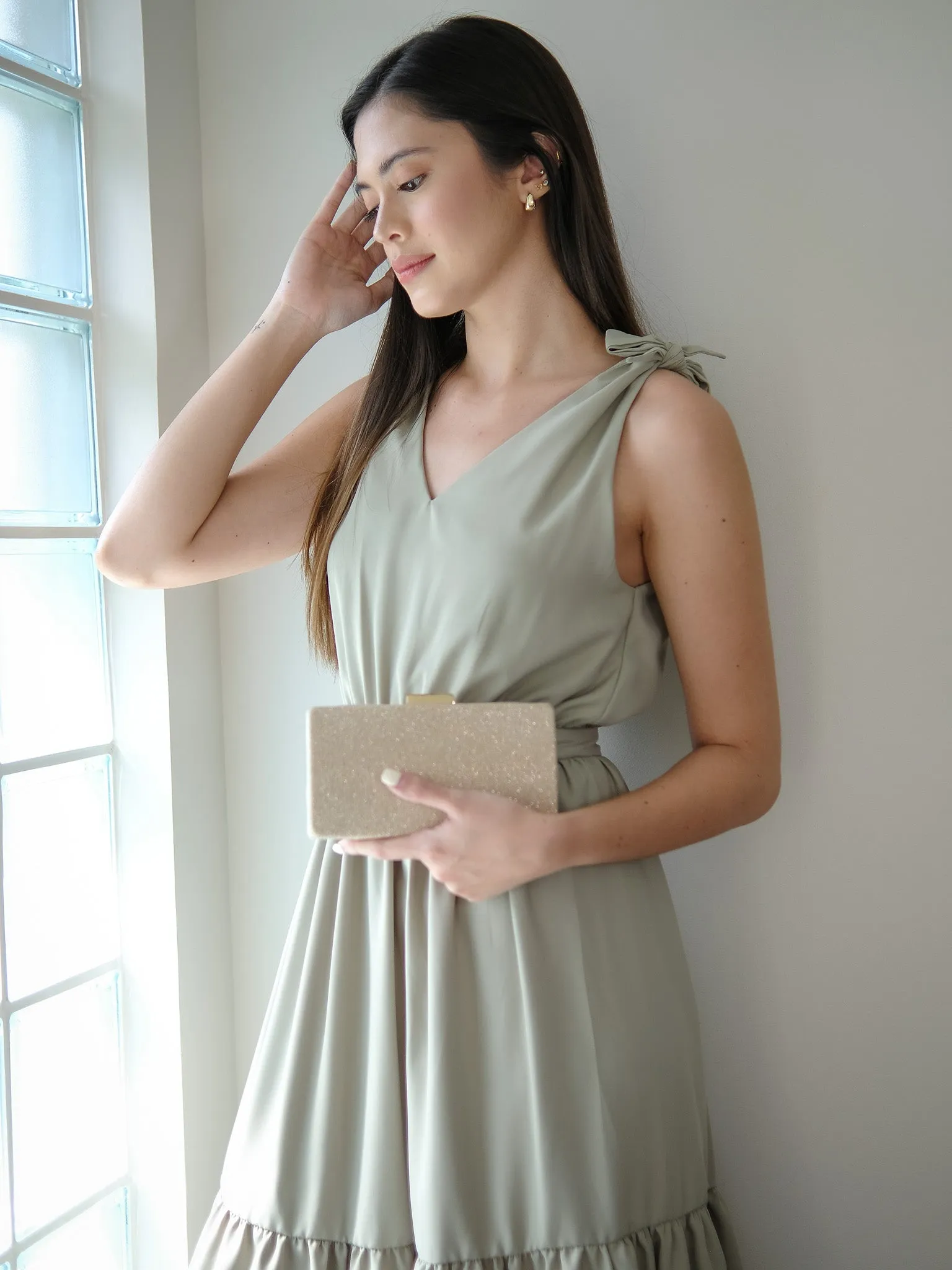 Locca midi dress - sage green