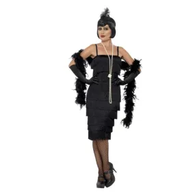 Long Black Flapper Dress