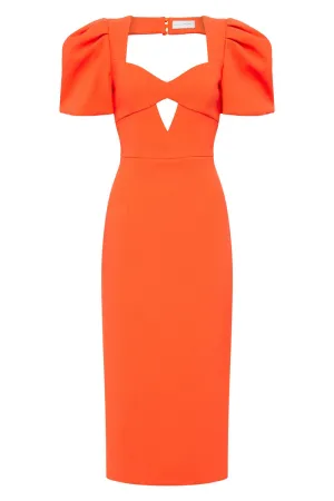 Loretta Puff Sleeve Midi Dress