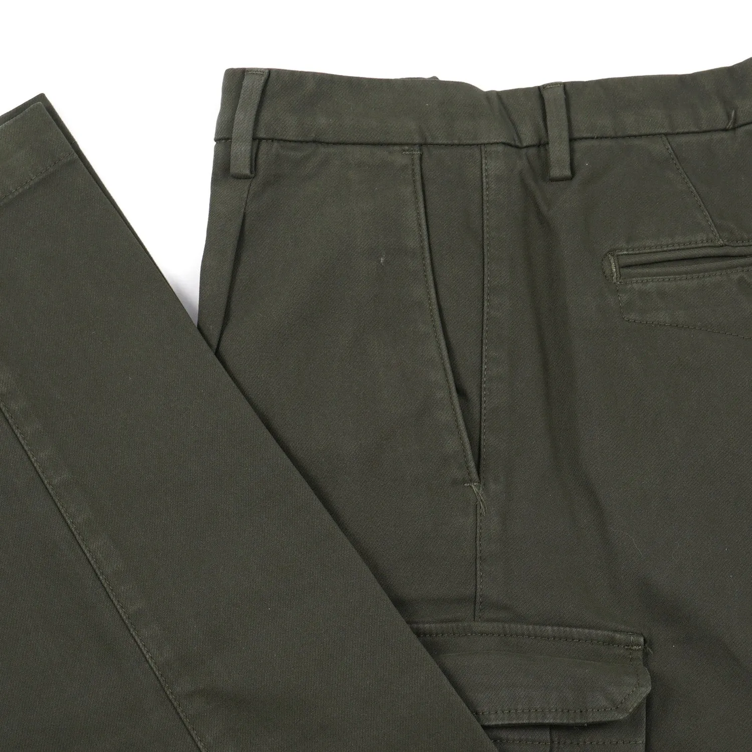 Luigi Borrelli Twill Cotton Pants with Cargo Pockets